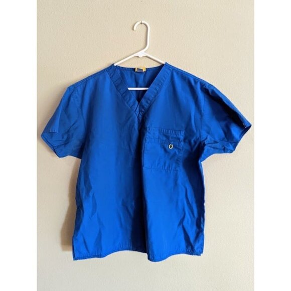 WonderWink Unisex V-Neck Solid Scrub Top Adult Medium - Picture 1 of 3